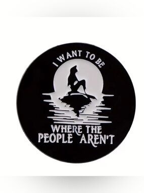 NWT-Disney Little Mermaid I Want To Be Where The People Aren’t 1.18” x 1.18” Pin